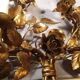 Pair of gold metal wall lights