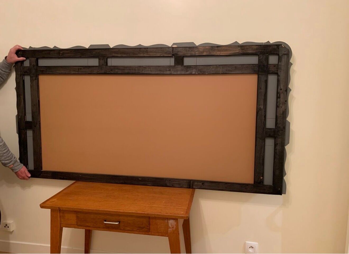 Large antique Art Deco Venetian mirror 203x100