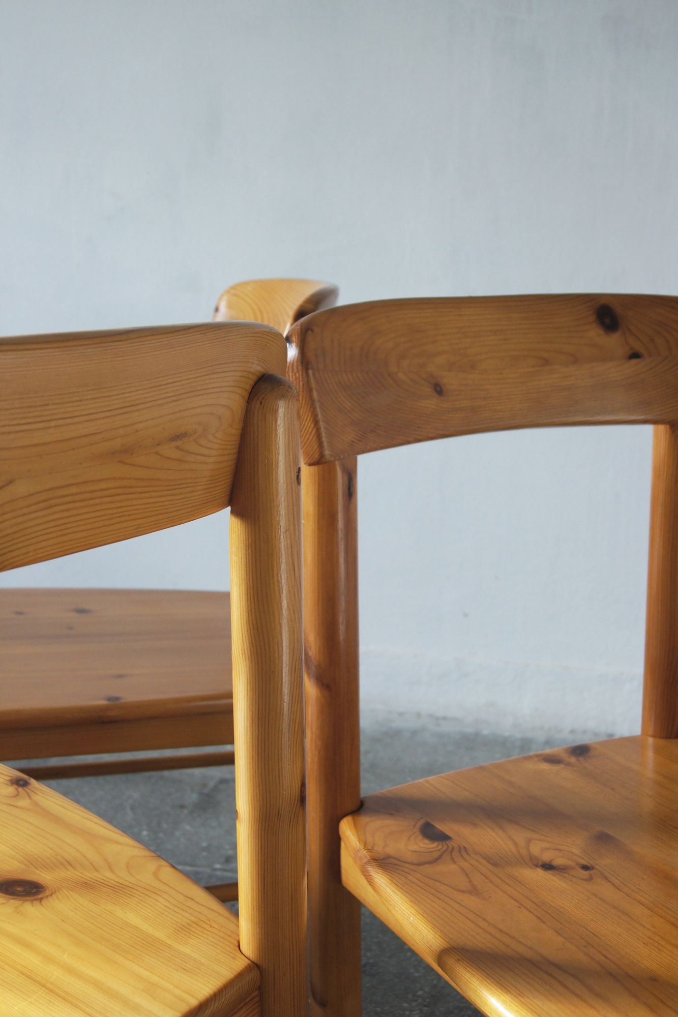 4 brutalist pine dining chairs attributed to rainer daumiller for hirtshals savvaerk