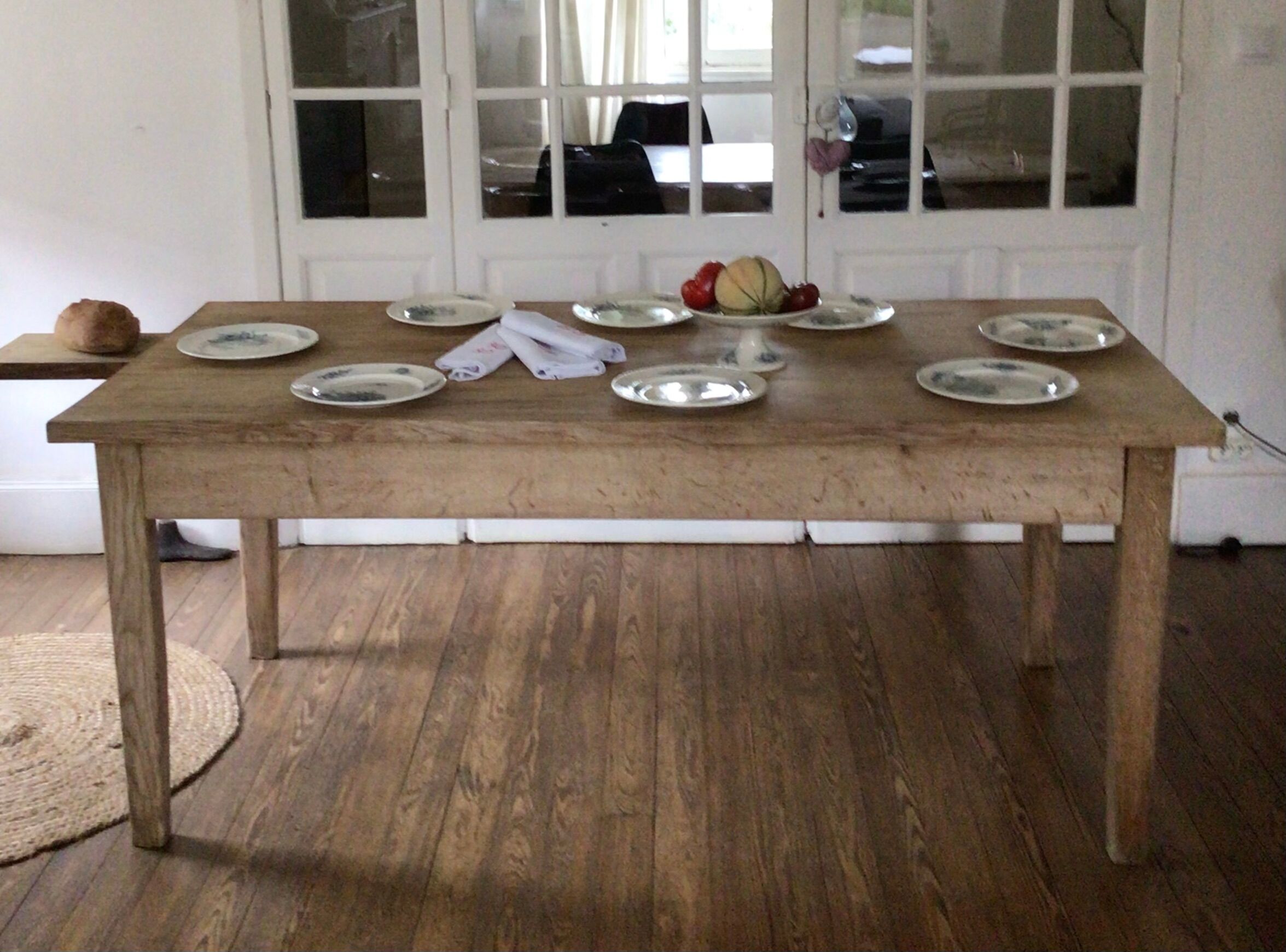 Table de ferme en chêne 1m80