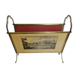 Italian brass magazine rack