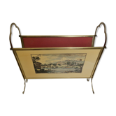 Italian brass magazine rack