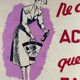 Advertising poster on framed panel "Shopping cart" vintage 1960