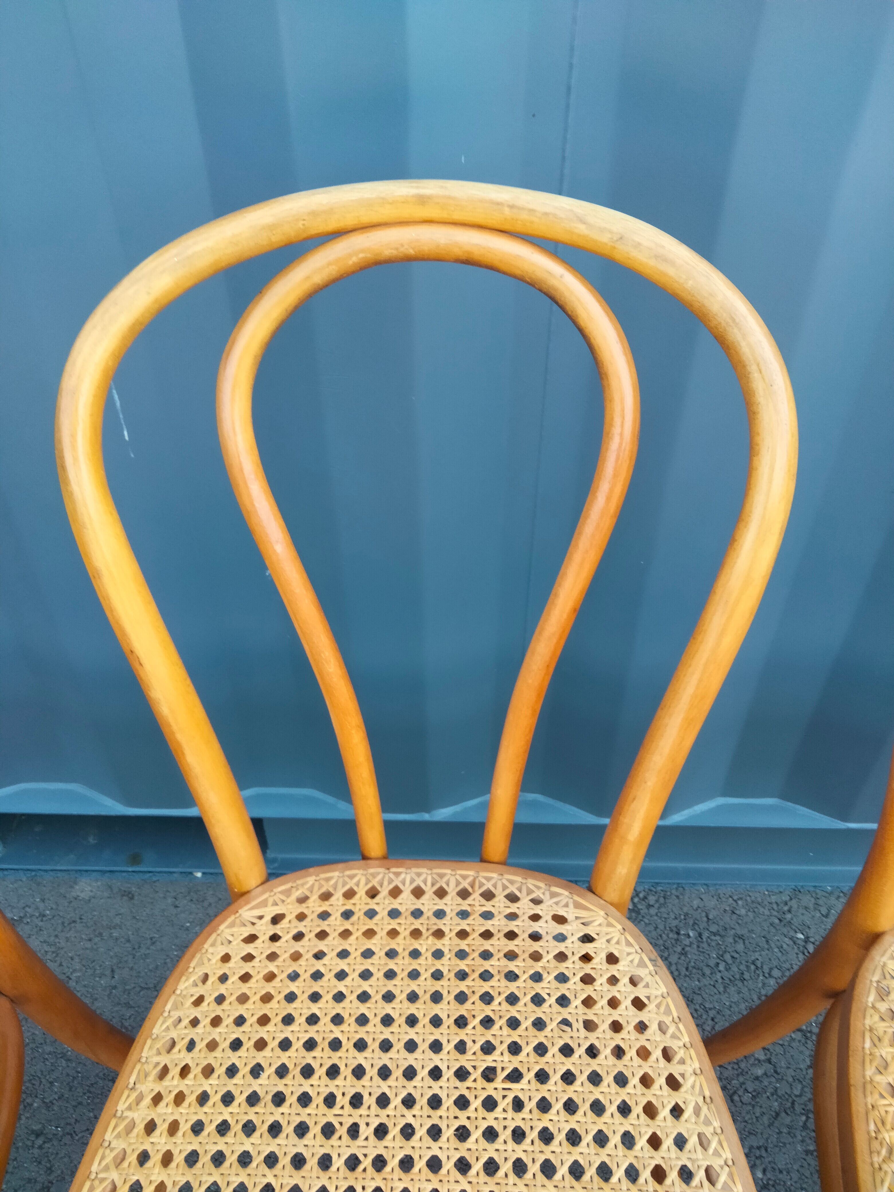 6 chairs canned old vintage bistro