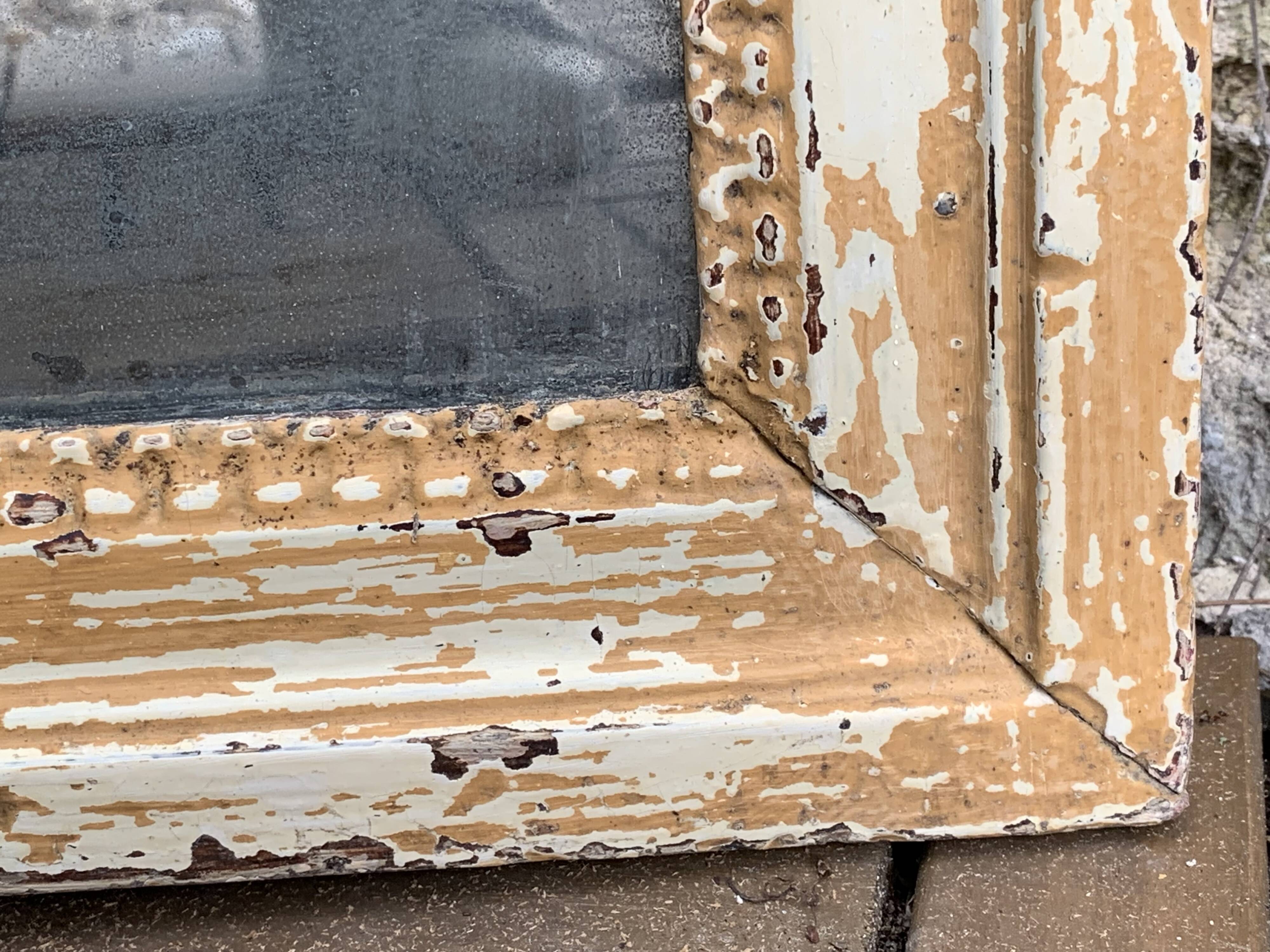 19th century mercury mirror patinated trumeau