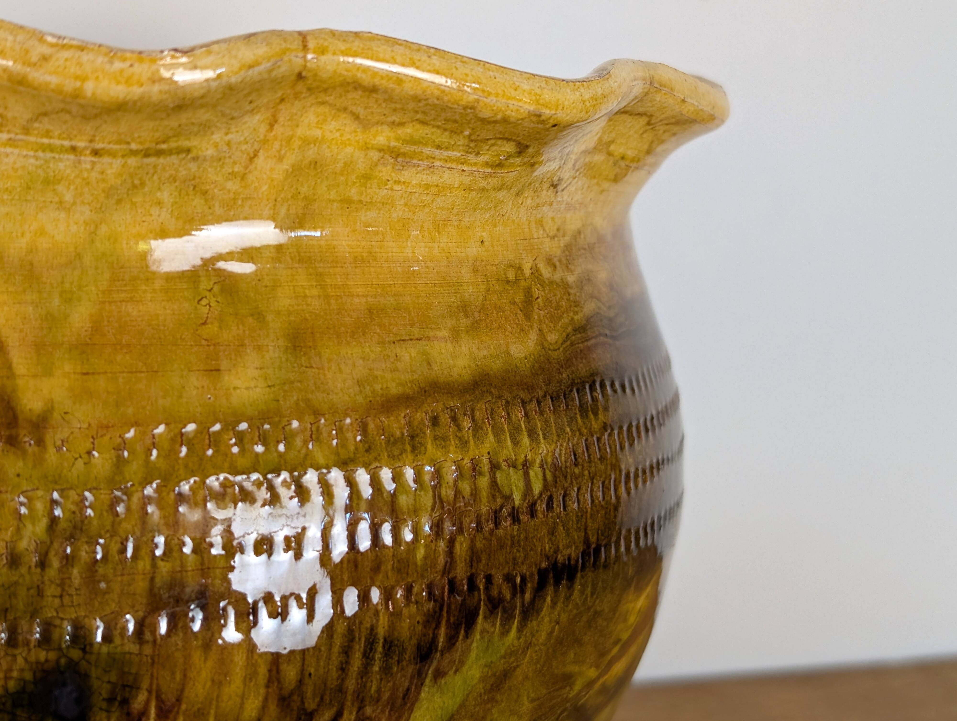 Glazed earthenware planter