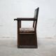 Fauteuil coffre en bois, XIX ème