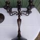 Pair of 5-light metal candlesticks
