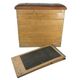 Antique wooden and leather gymnastic box with a jumping hill, 1930er
