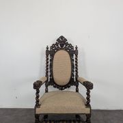 Louis XIII style oak armchair