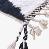 Black and White Berber Rug - 234 x 184 cm