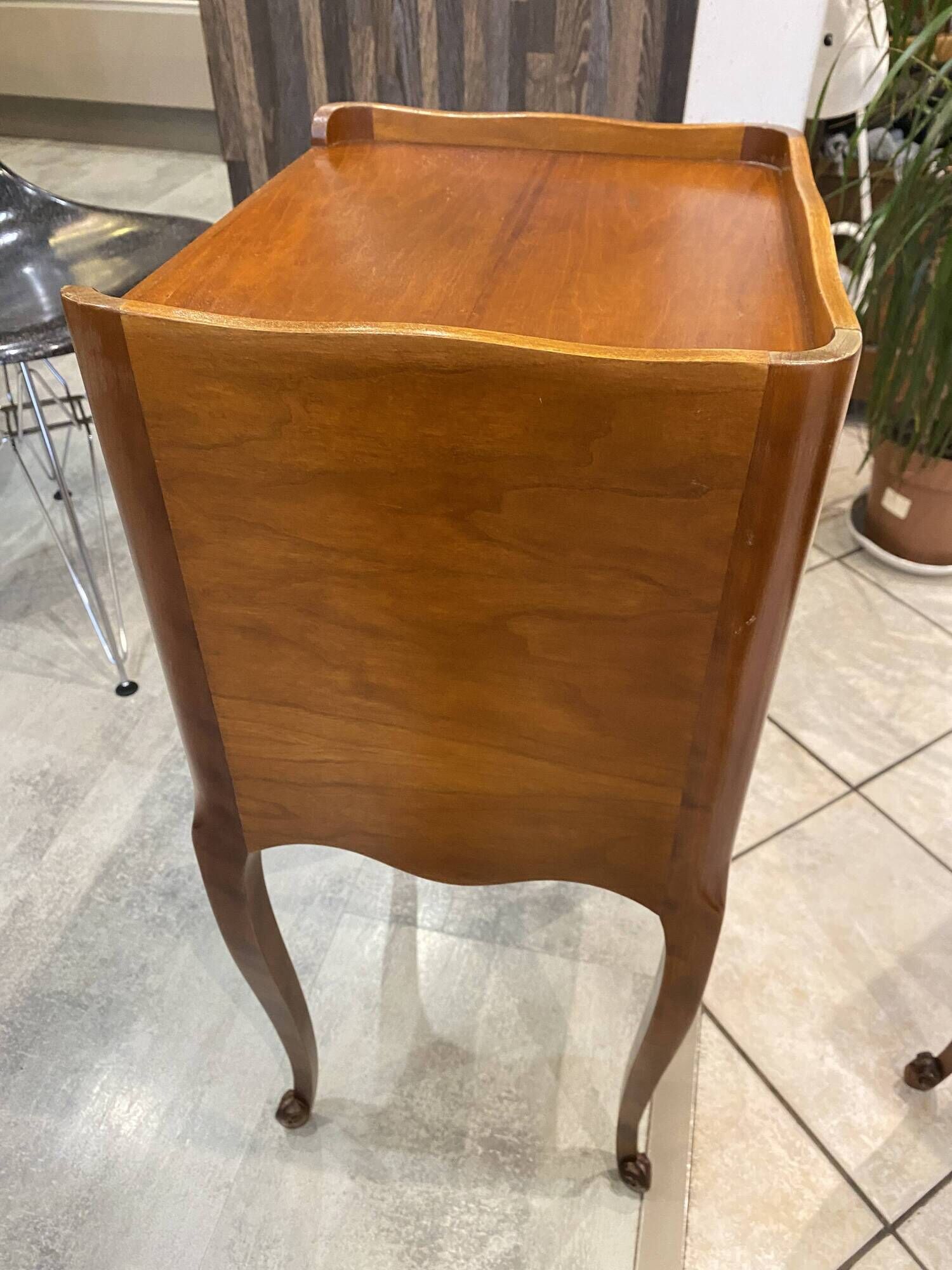 Pair of bedside tables with drawer and niche in Louis XV style.