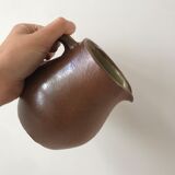 Pot à lait en grès fabrication artisanale signé années 70