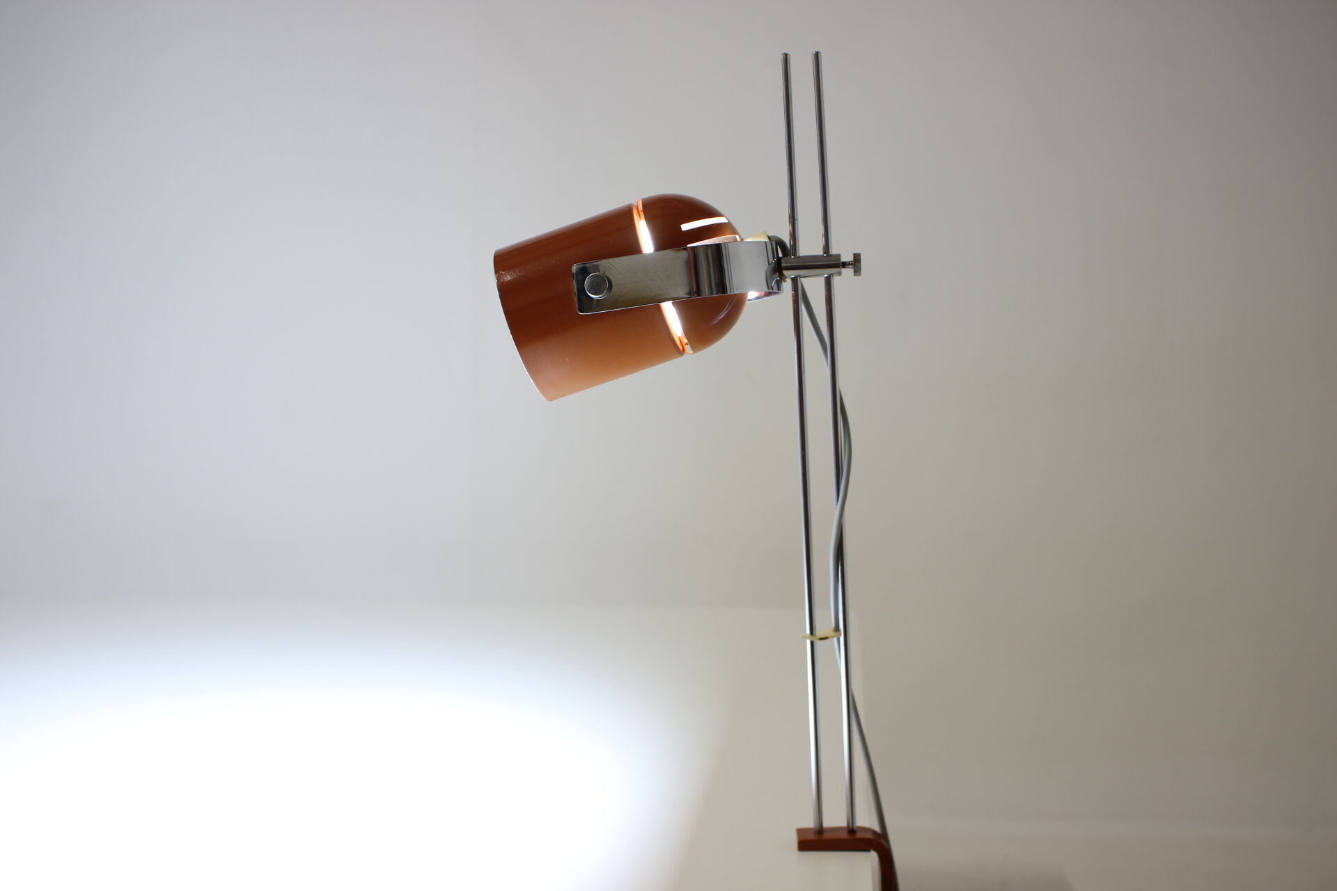 1970s Stanislav Indra Brown Table Lamp, Czechoslovakia