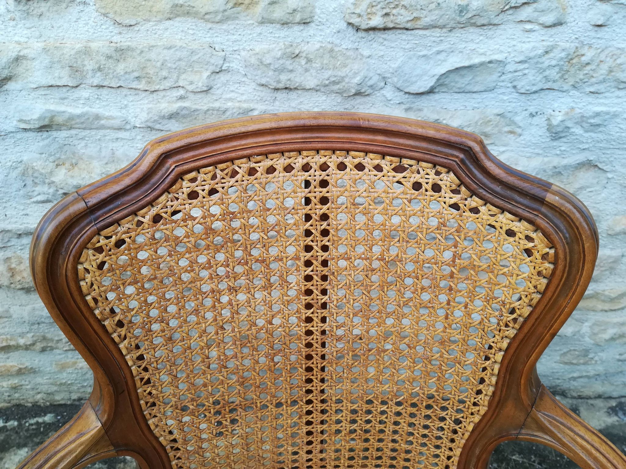 Caned armchairs in Louis XV style
