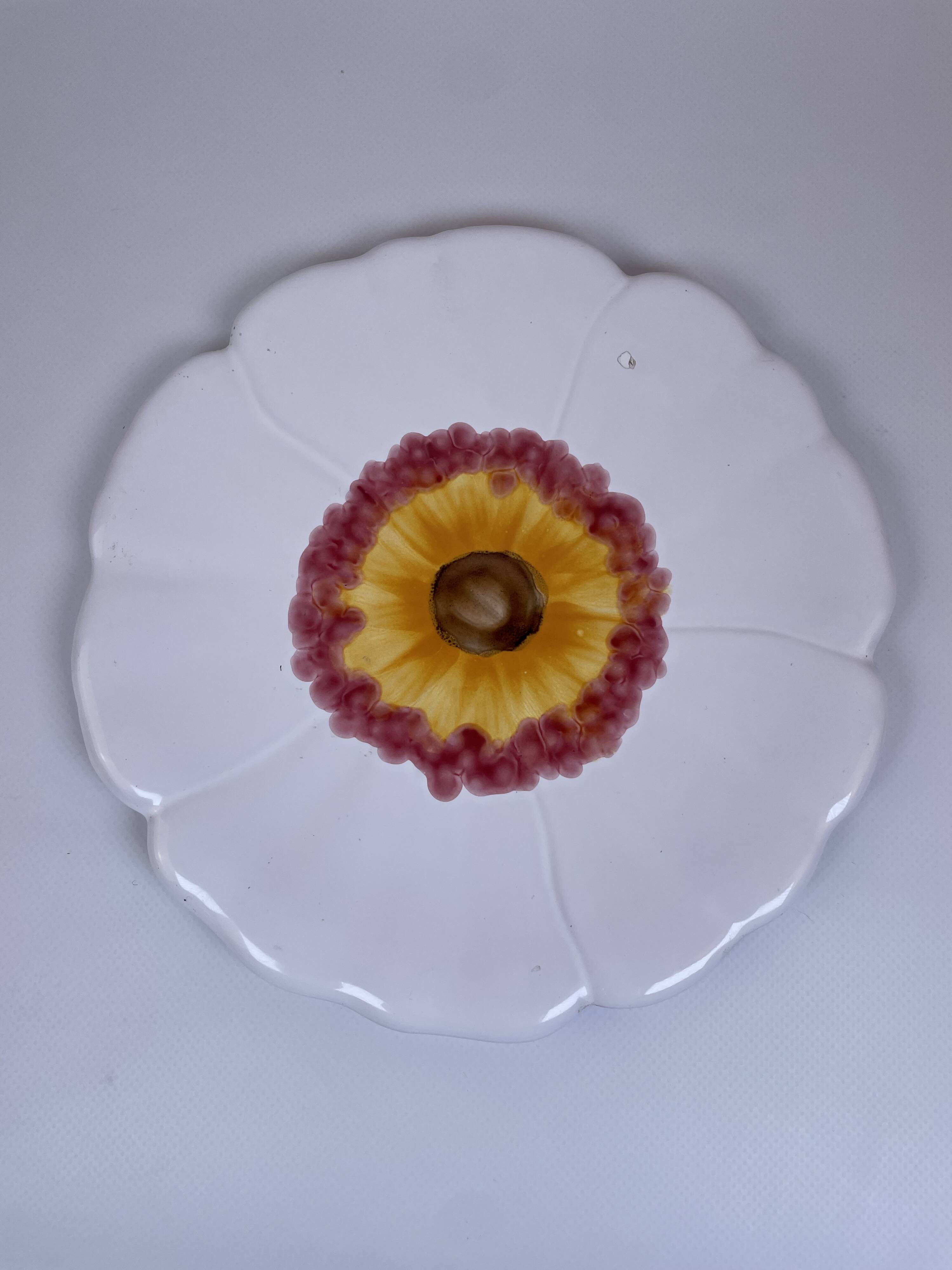 Assiette fleur en céramique de Vallauris