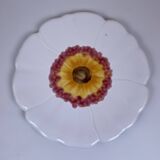 Flower plate in Vallauris ceramic