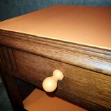 Art Deco orange bedside table