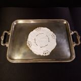 Old silver metal tray