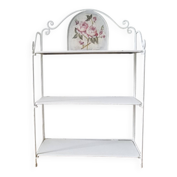 Antique wrought iron shelf