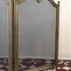 Three-panel solid brass fire screen