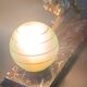 Panther desk lamp in spelter on a black and white marble base 1925