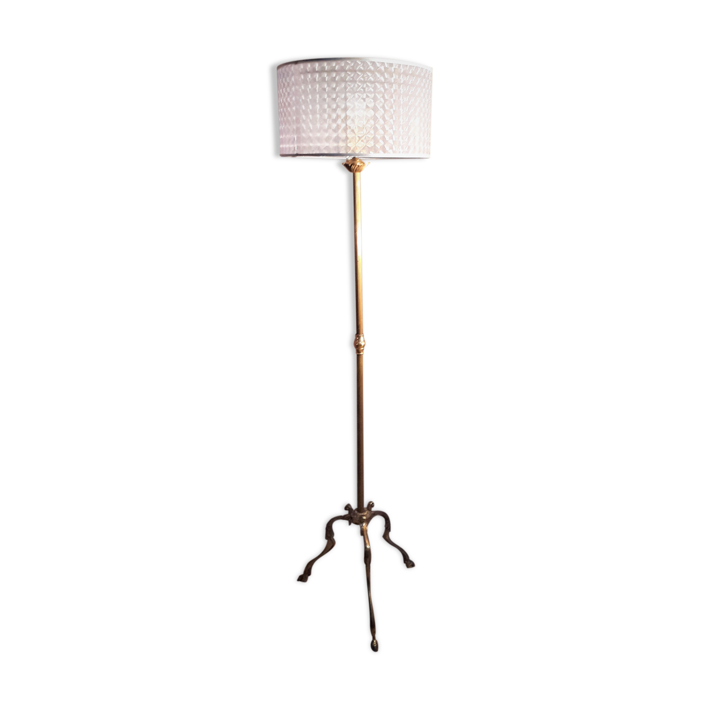 floor lamp bronze1960 a70 foot bronze label paris state very correct abatjour 38x20cm sending possible