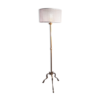 floor lamp bronze1960 a70 foot bronze label paris state very correct abatjour 38x20cm sending possible