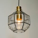 Beautiful rare original 60s  Limburg octagonal glass pendant lamp