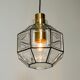 Beautiful rare original 60s  Limburg octagonal glass pendant lamp