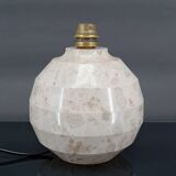 Modernist Art Deco ball lamp in carved marble, France, Circa 1930