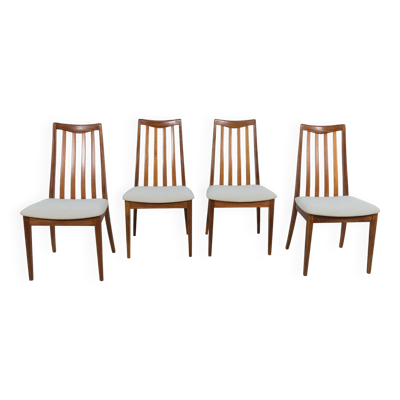 Chaises de salle à manger en teck du milieu du siècle par Leslie Dandy pour G-Plan, années 1960, lot de 4