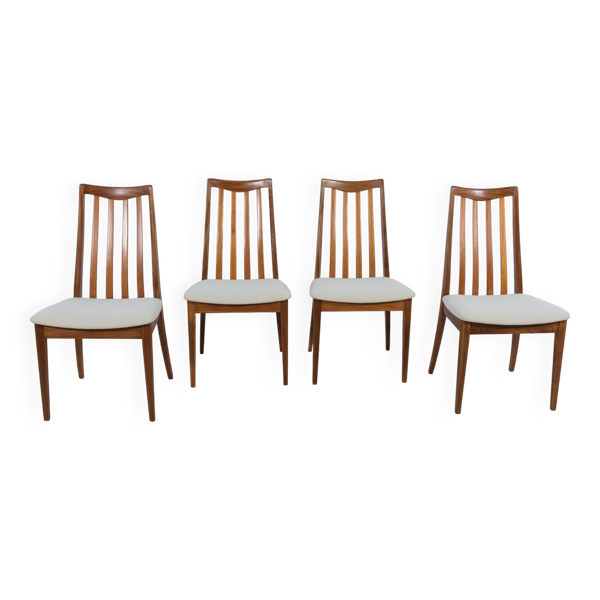 Chaises de salle à manger en teck du milieu du siècle par Leslie Dandy pour G-Plan, années 1960, lot de 4