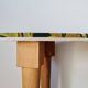 Tapered leg console table - bean-shaped canvas top