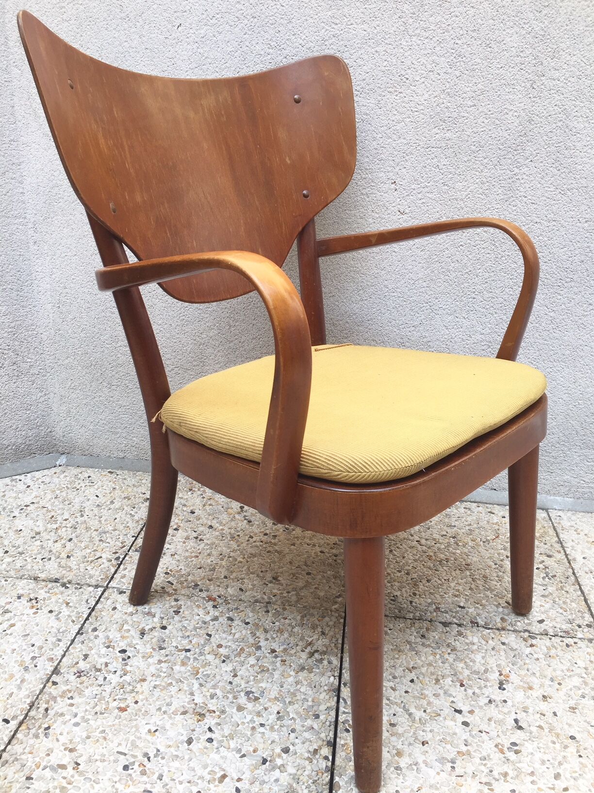 Fritz Hansens beech armchair