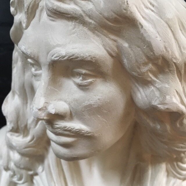 Bust of Molière in plaster