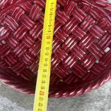 Corbeille, Vide Poche en céramique Tressée Vallauris années 50 L28cm/P20cm