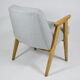 Original restored armchair 366, designer J. Chierowski, 60s, blue, oak wood