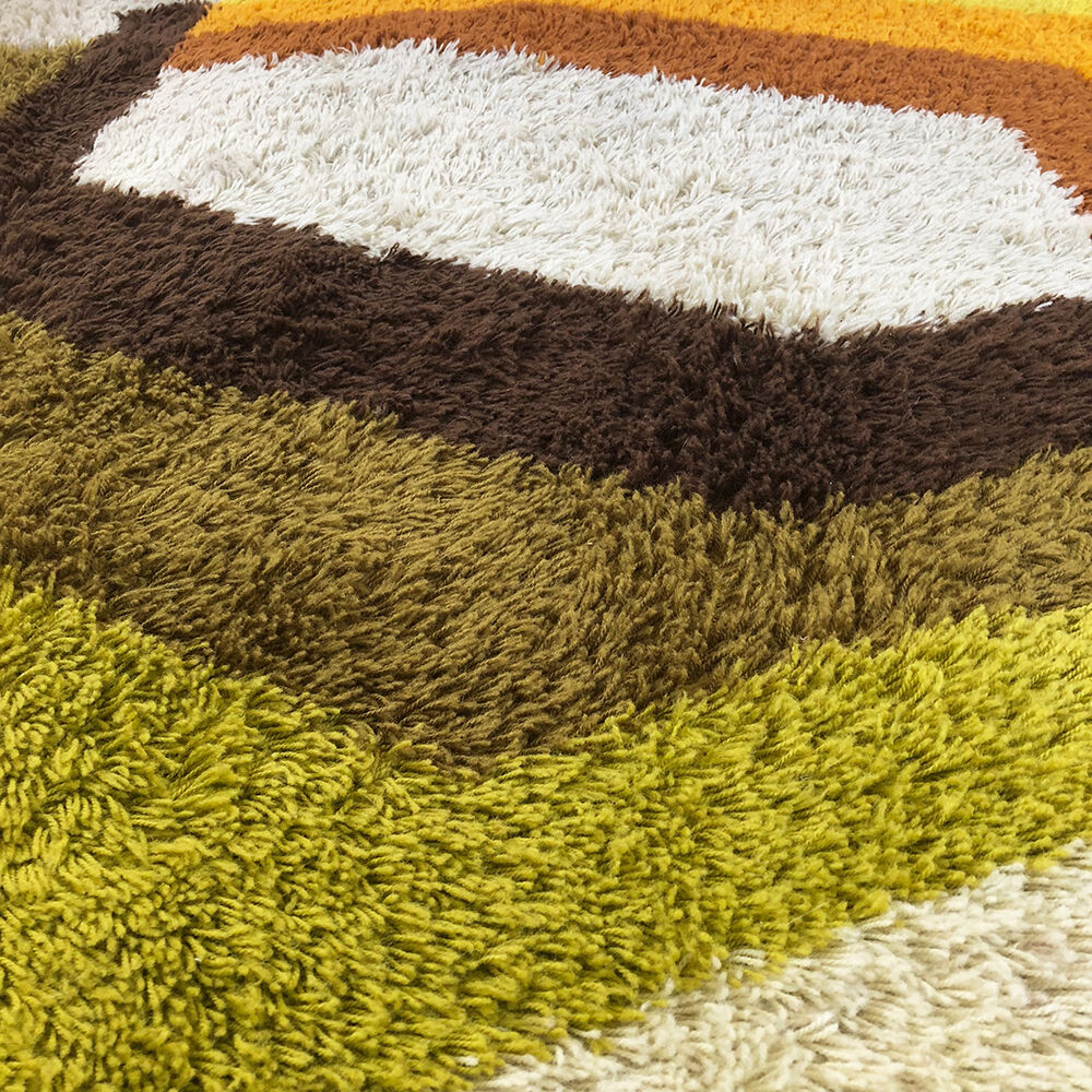 Vintage multi-color high pile rug by Desso, Netherlands, 1970s - 200x300cm