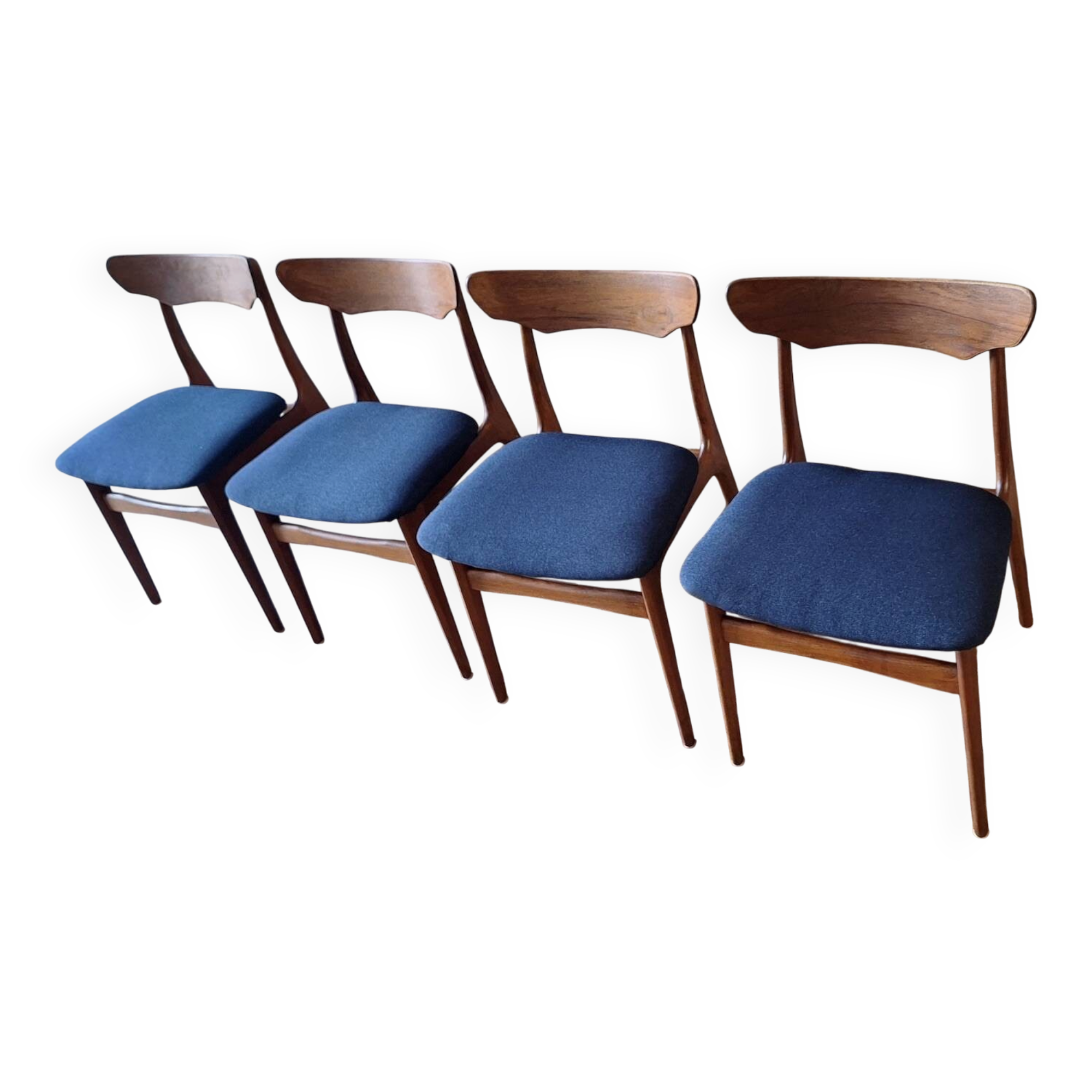 Set of 4 Schionning and Elgaard teak dining chairs, Denmark 1960s