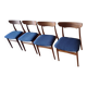 Set of 4 Schionning and Elgaard teak dining chairs, Denmark 1960s