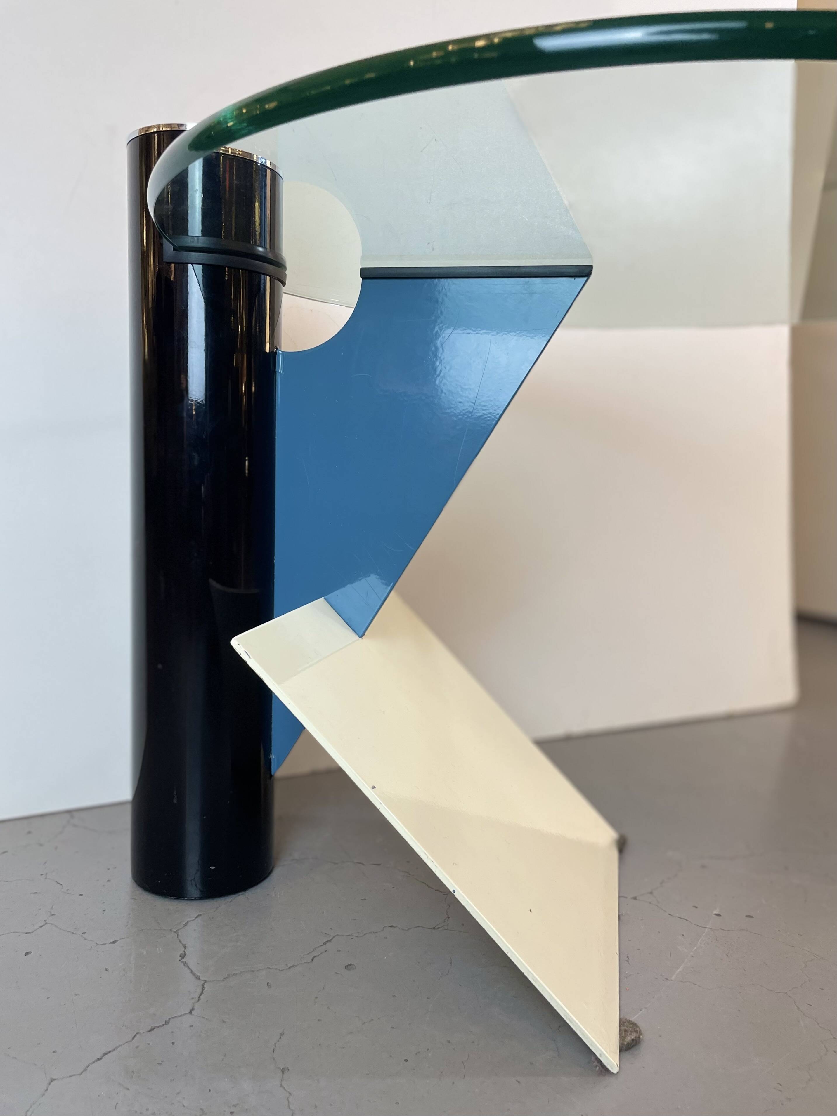 Memphis Postmodern Side Table by Peter Shire for Saporiti, 1980s