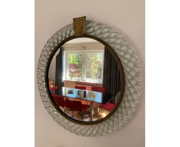 Designer Mirror Carlo Scarpa Venini, Amber Mosaic Mirror Pier 1
