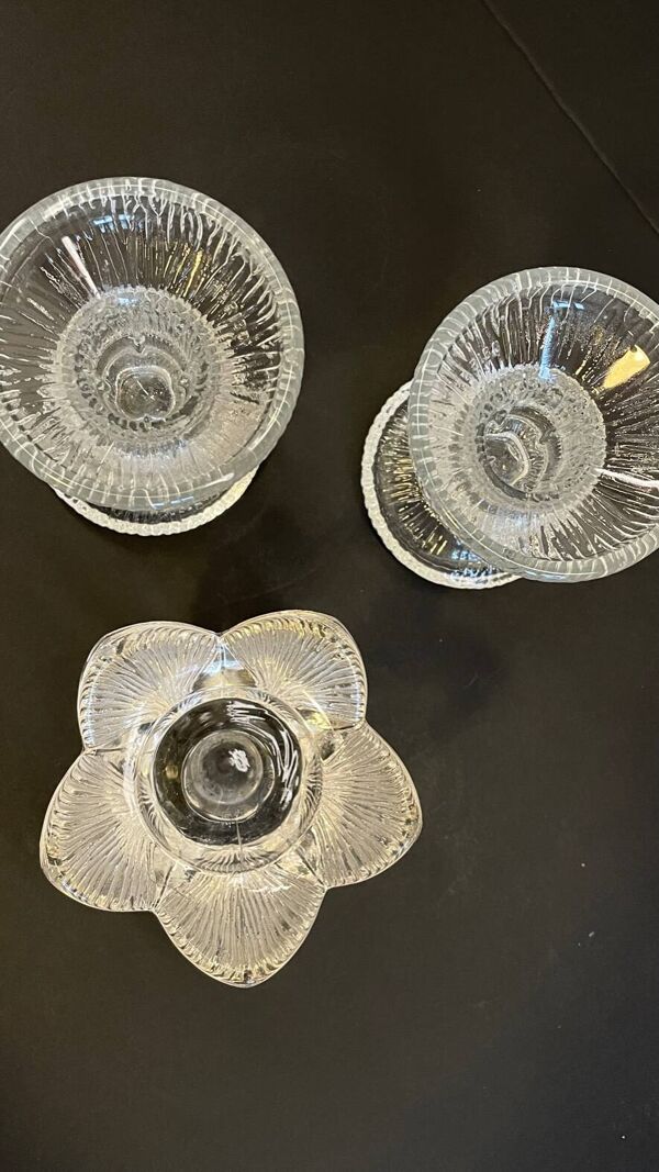 BOUGEOIRS Cristal façon LITTALA Vintage