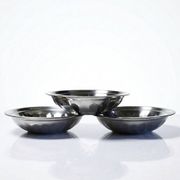 Set of 3 vintage stainless steel bowls from the 1980s.