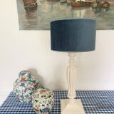 Lampe en bois sculpté Blanc d’Ivoire