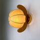 Italian "Cocoon" wall light, resin and pine wood, circa 1970s