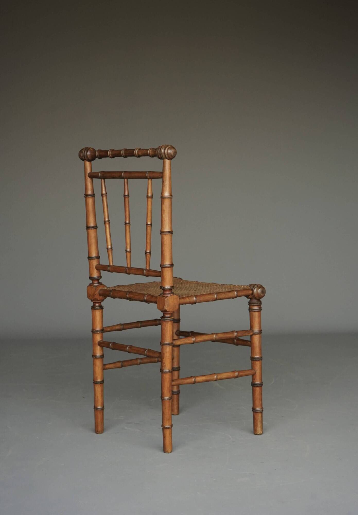 Antique American Faux Bamboo Side Chair. 1880s