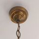 Holophane pendant lamp in prismatic glass and brass, 1920s-30s