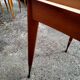 Table extensible à rallonges ancienne pieds compas vintage design XXeme